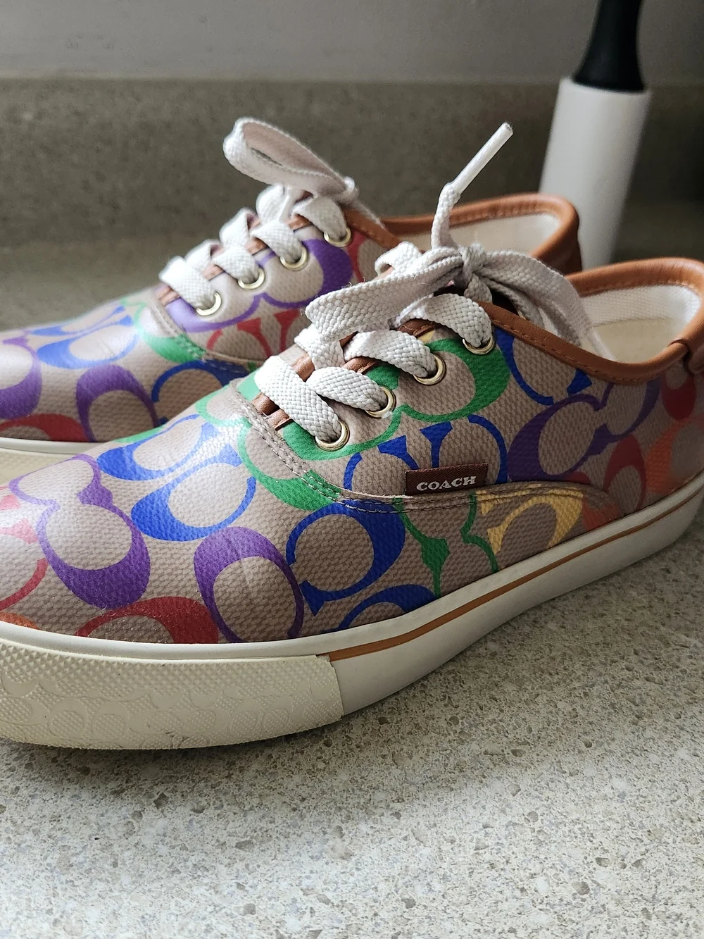 COACH Signature Multicolor Canvas Sneakers